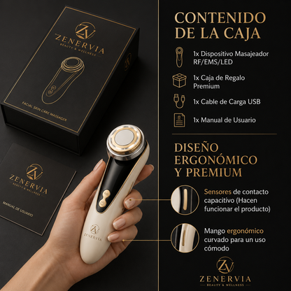 Masajeador facial LED Zenervia